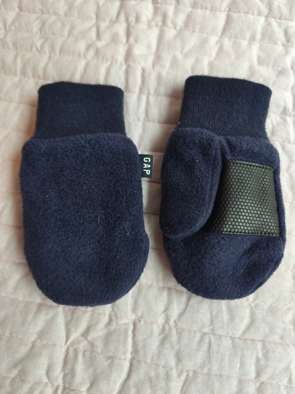 Baby Gap Navy Blue Fleece Infant Mittens Size S/M